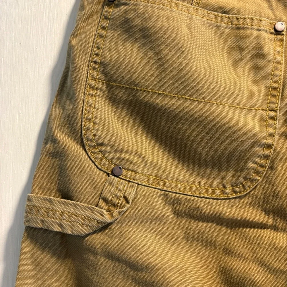 Banana Republic Carpenter Pants Mens 33x30 Golden Brown Double Knee Canvas